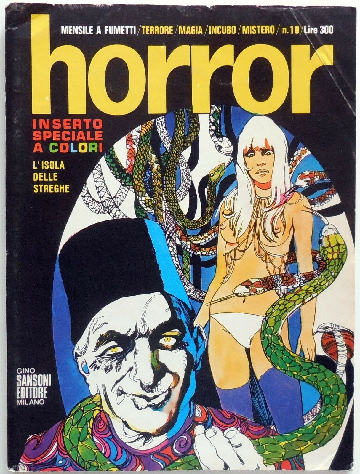 HORROR (It) magazine side cover Issue 10   1970