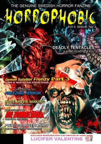 HORROPHOBIC magazine cover Issue 3 September/October/November 2013