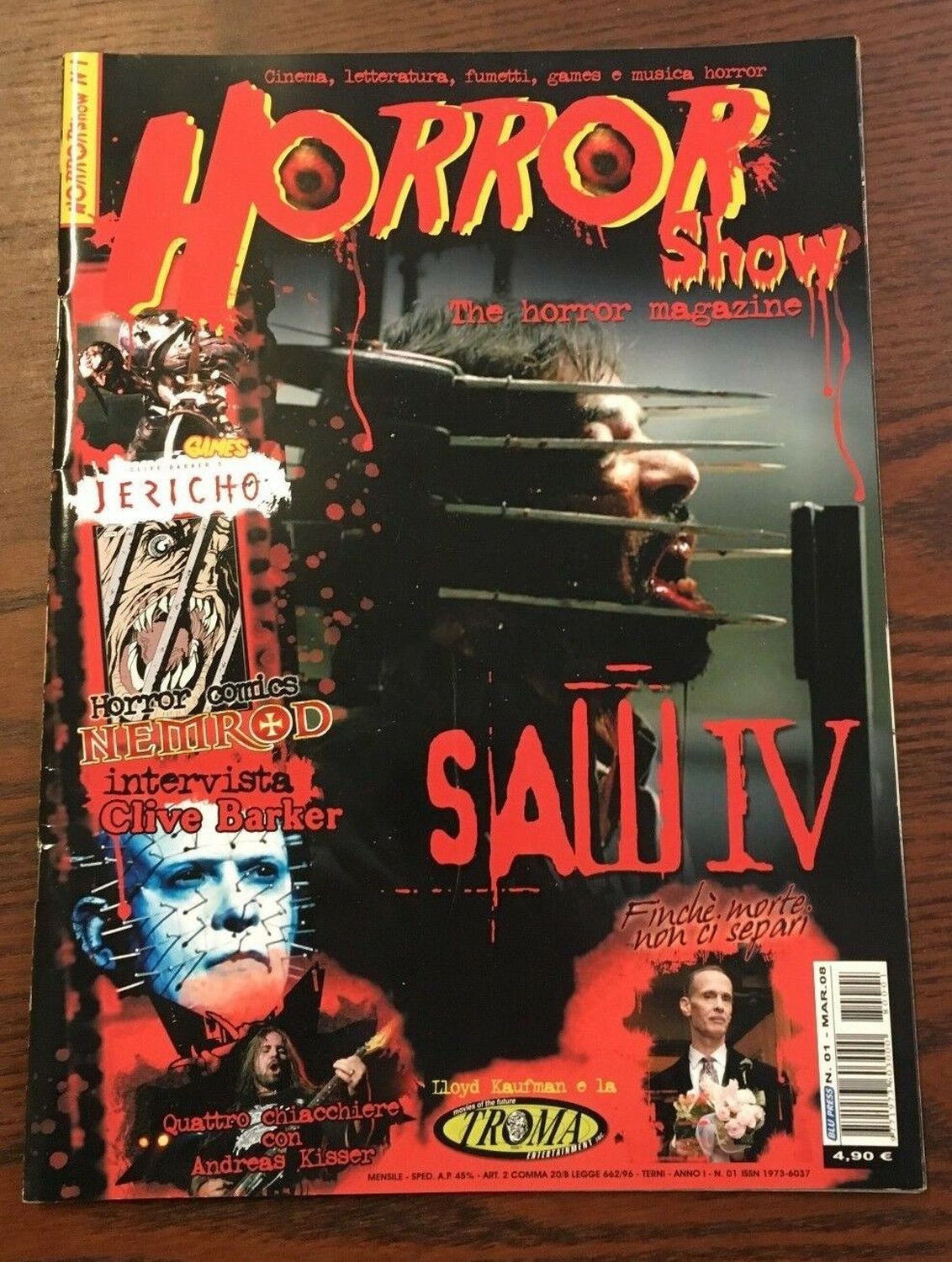 HORROR SHOW magazine cover Issue 1 March 2008