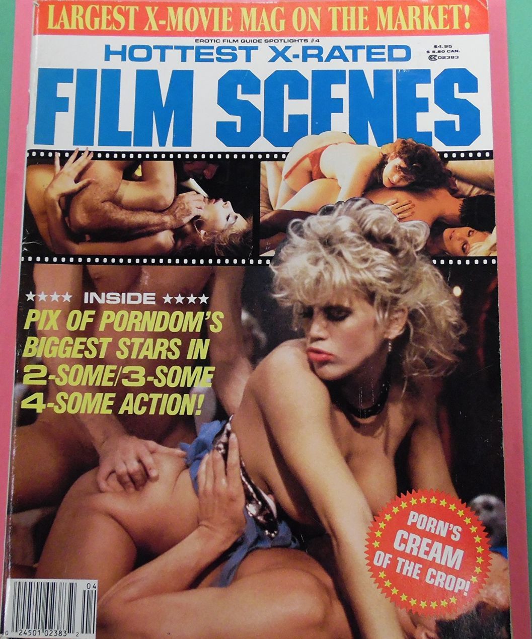 HOTTEST X-RATED FILM SCENES magazine side cover Issue 4   1986