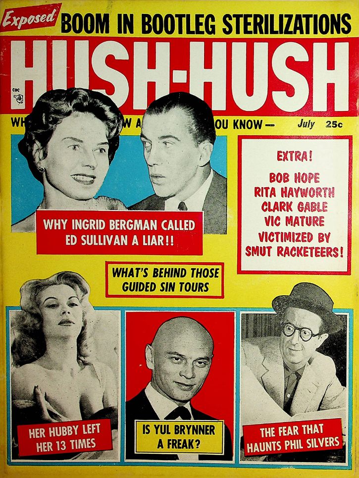 HUSH-HUSH magazine cover Issue 11  Vol 3 # 11 July 1957