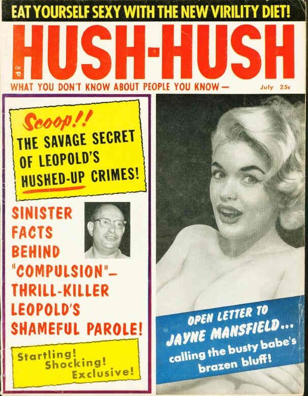 HUSH-HUSH magazine cover Issue 17  Vol 4 # 17 July 1958
