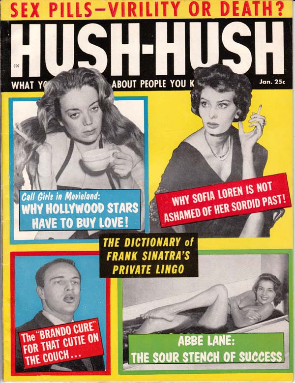 HUSH-HUSH magazine cover Issue 20 January 1959