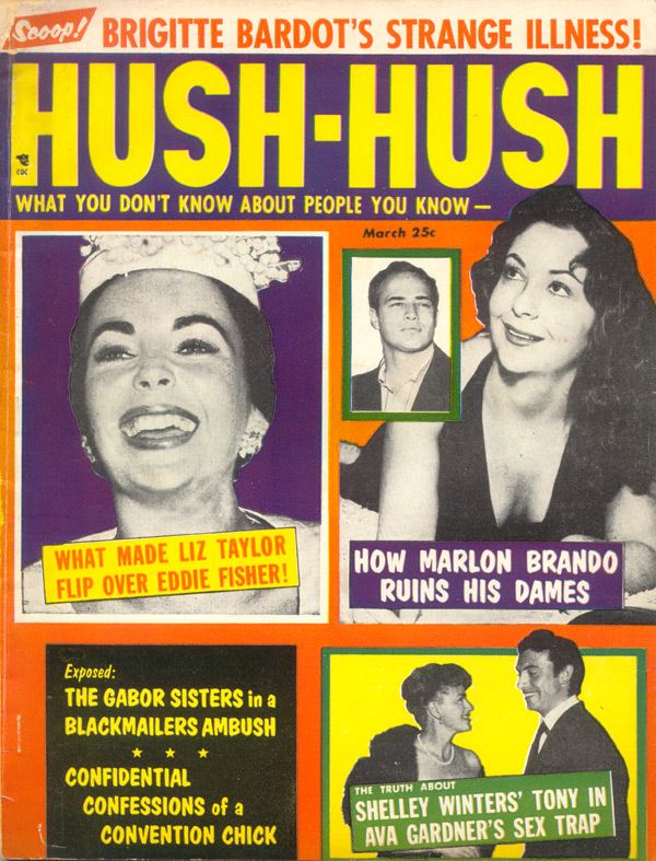 HUSH-HUSH magazine cover Issue 22  Vol 5 # 22 March 1959