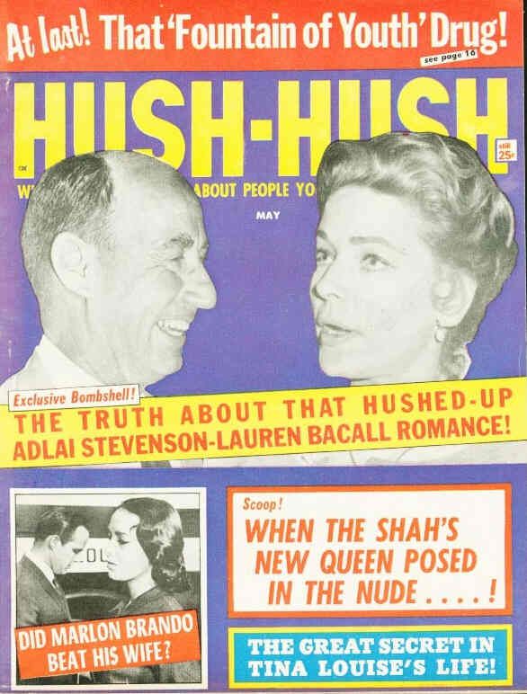 HUSH-HUSH magazine cover Issue 28  Vol 6 # 28 May 1960