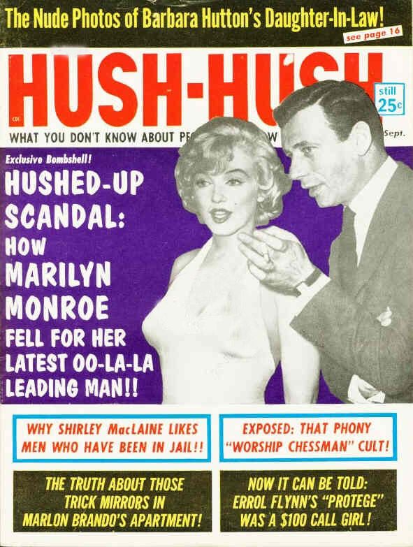 HUSH-HUSH magazine cover Issue 29  Vol 6 # 29 September 1960