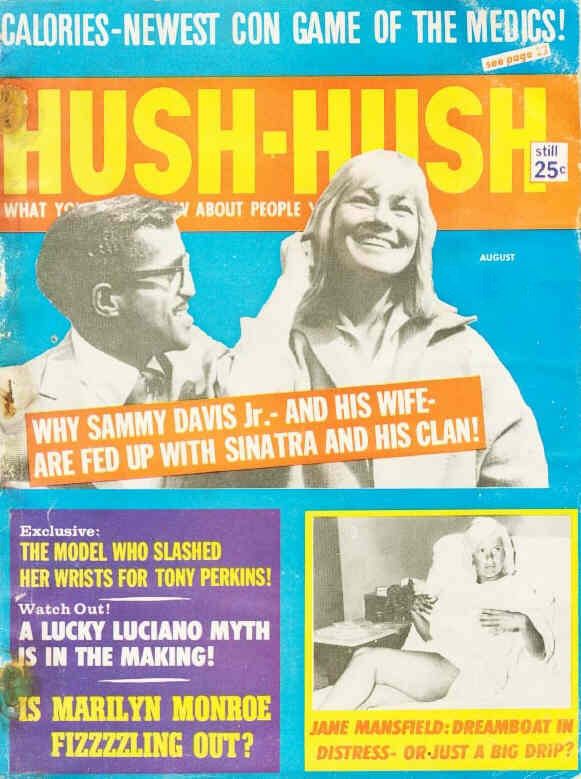 HUSH-HUSH magazine side cover Issue 40 August 1962