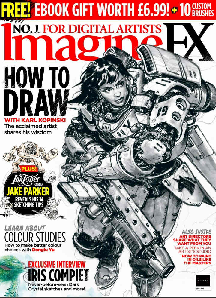 IMAGINEFX magazine side cover Issue 192  October 2020