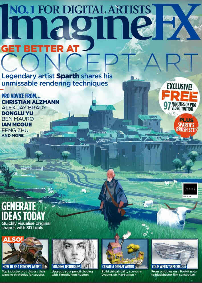 IMAGINEFX magazine side cover Issue 179  September 2019