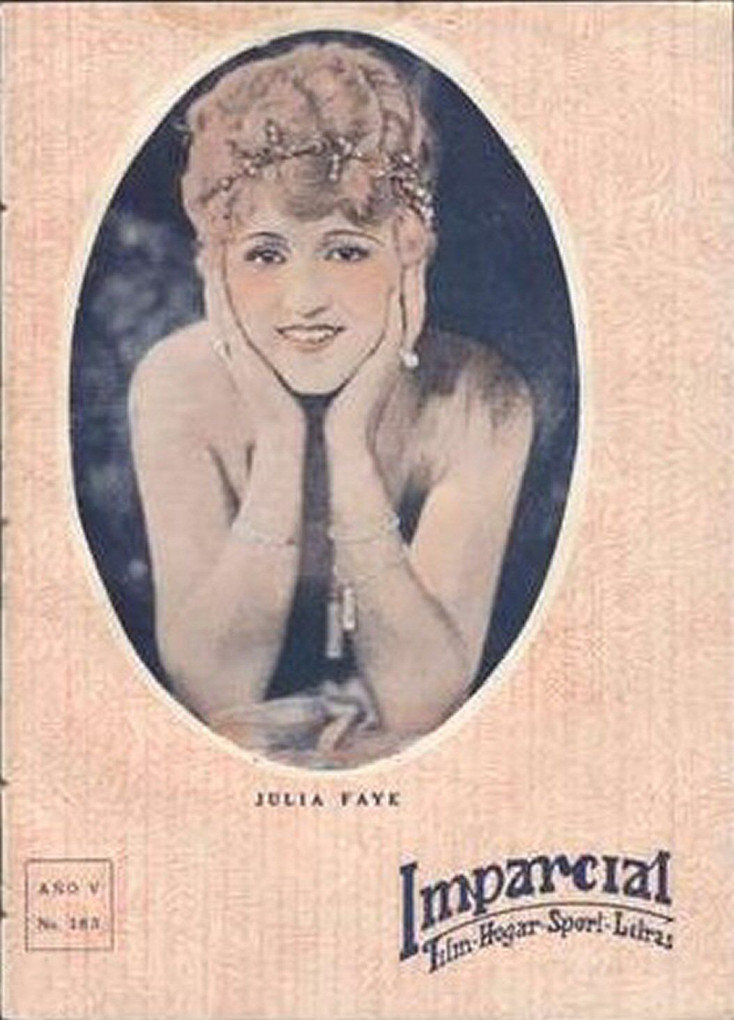 IMPARCIAL FILM magazine side cover Issue 185 7 November 1922