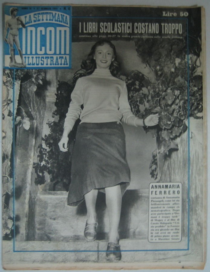 SETTIMANA INCOM magazine cover 27 January 1951