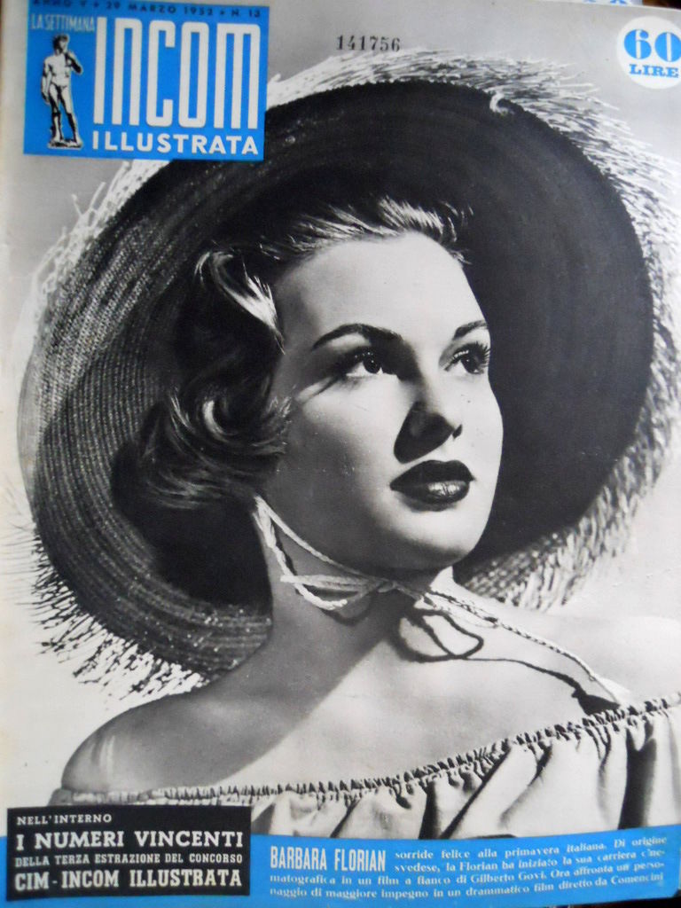SETTIMANA INCOM magazine cover 27 March 1952