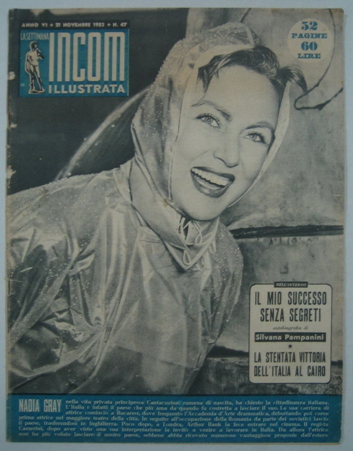 SETTIMANA INCOM magazine cover 21 November 1953