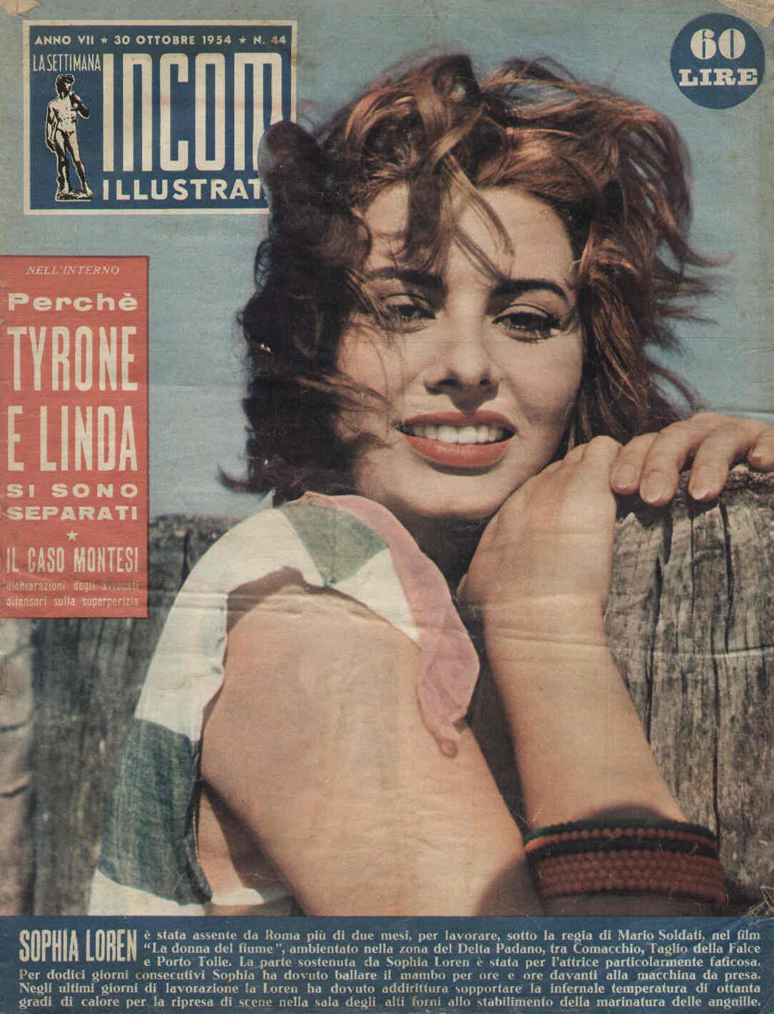 SETTIMANA INCOM magazine cover 30 October 1954