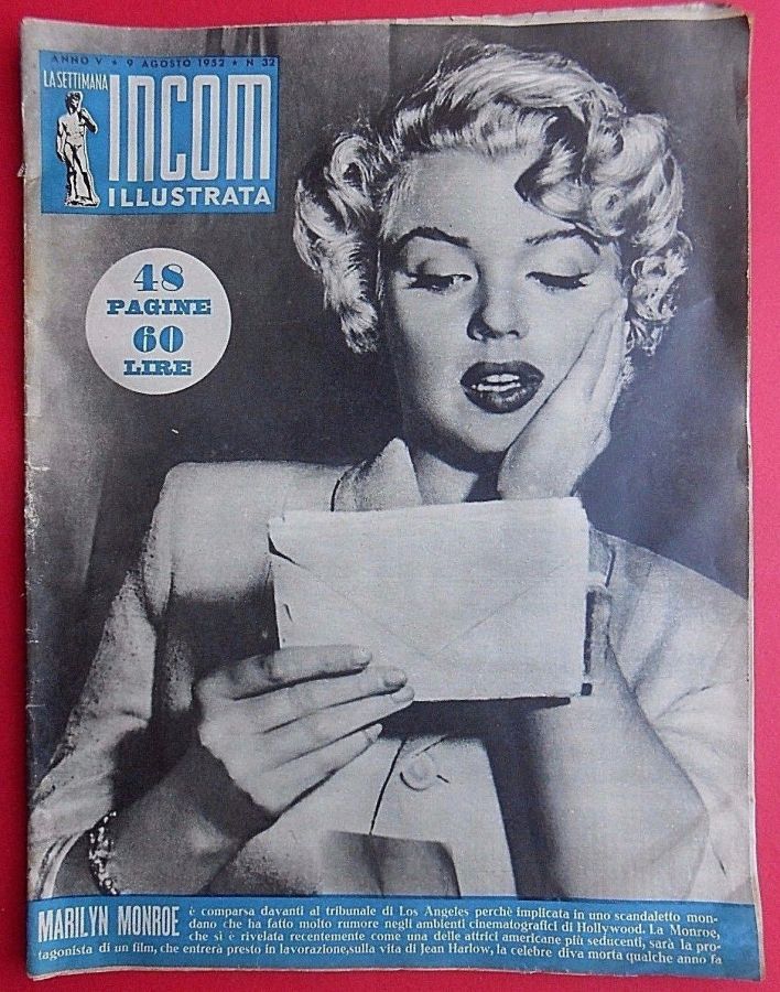 SETTIMANA INCOM magazine cover Issue 32 9 August 1952