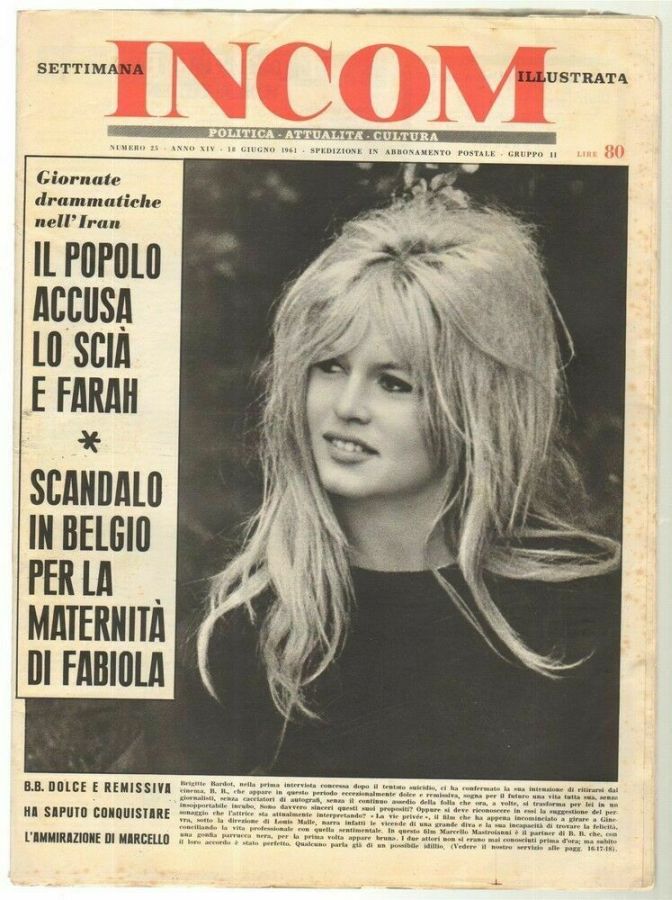 SETTIMANA INCOM magazine cover Issue 25 18 June 1961