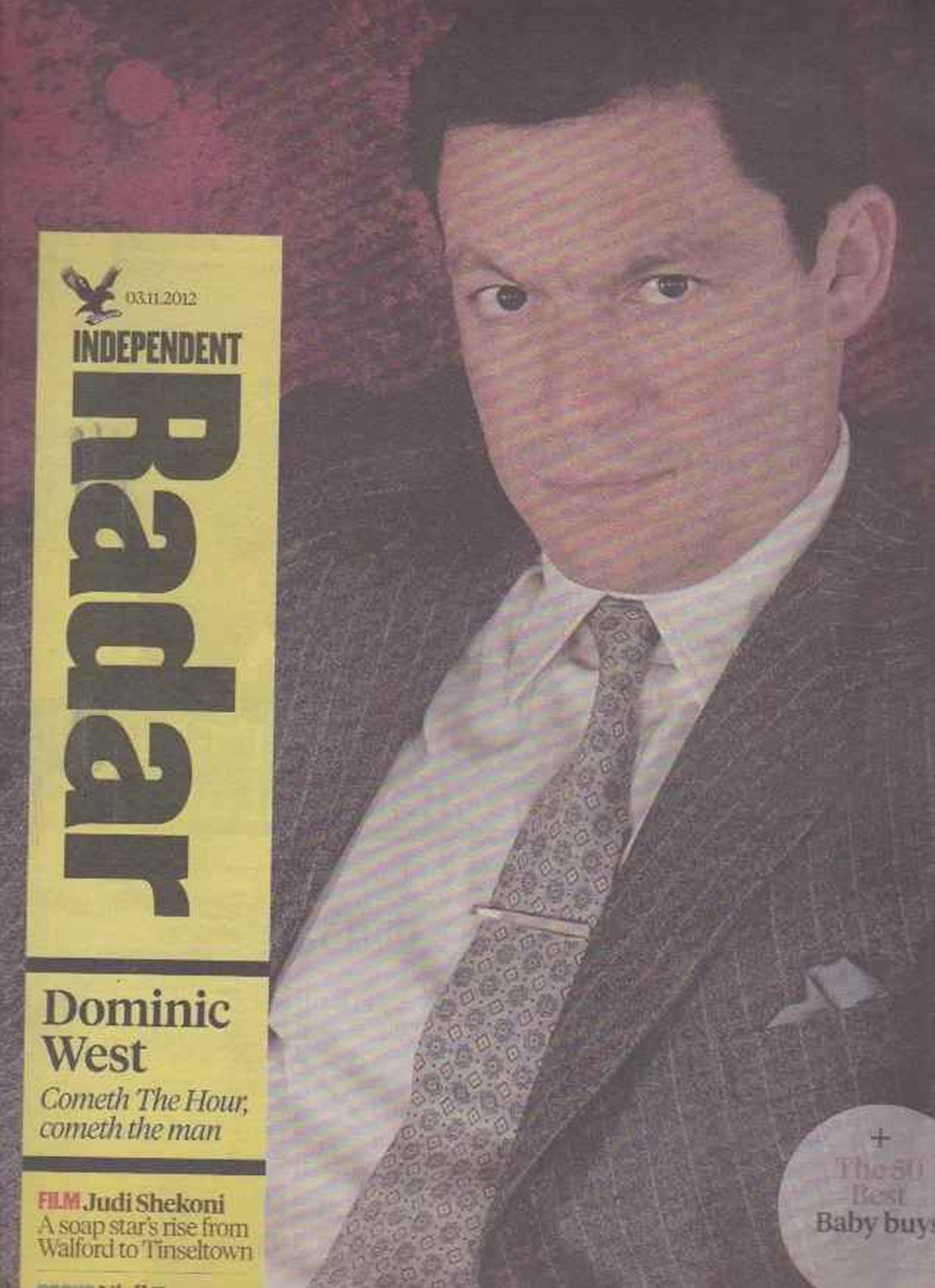 INDEPENDENT RADAR magazine side cover 3 November 2012