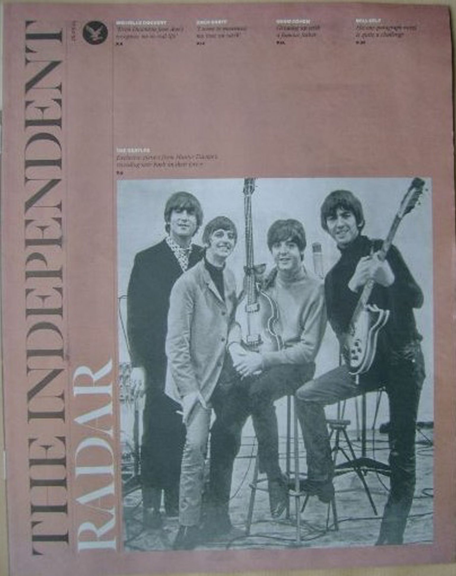 INDEPENDENT RADAR magazine side cover 20 September 2014