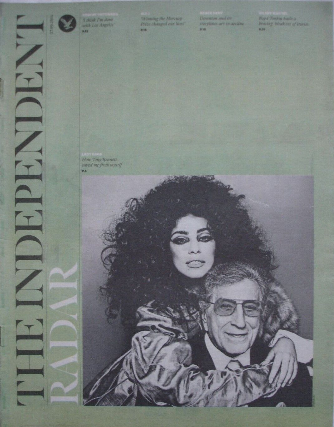 INDEPENDENT RADAR magazine cover 29 September 2014