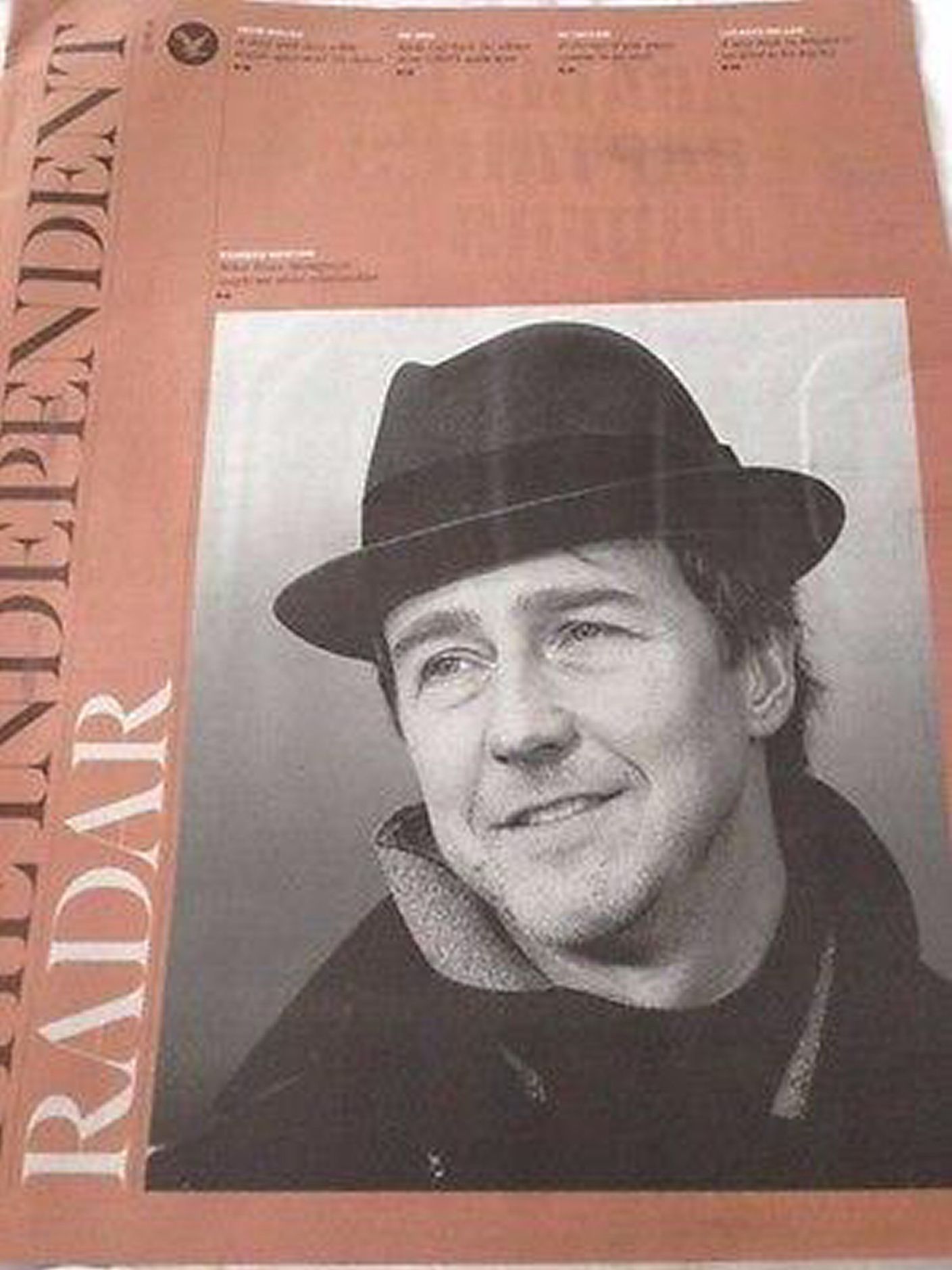 INDEPENDENT RADAR magazine side cover  August 2015