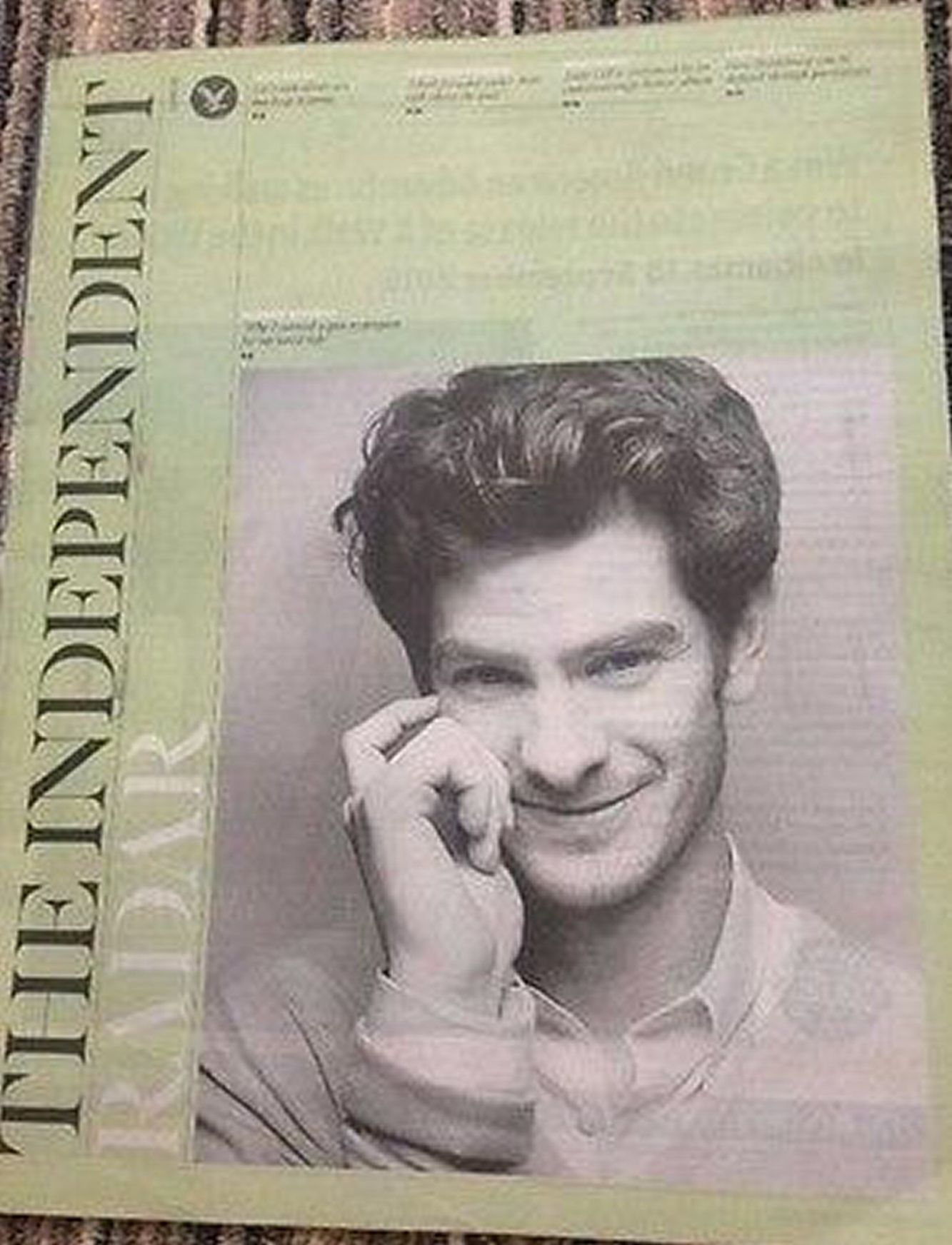 INDEPENDENT RADAR magazine side cover 12 September 2015