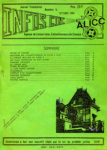 INFOS-CINE magazine side cover Issue 4 October 1988