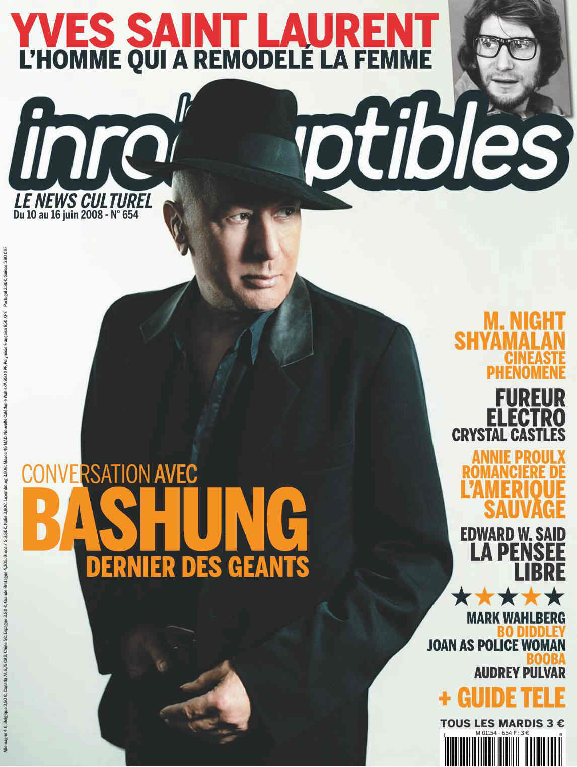 INROCKUPTIBLES | LES magazine side cover Issue 654 10 June 2008