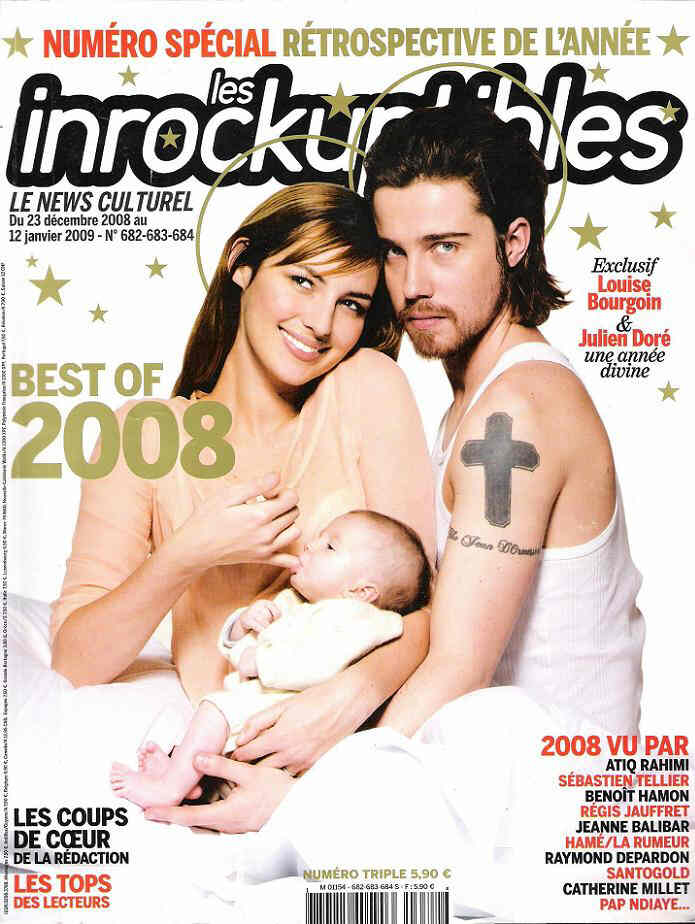 INROCKUPTIBLES | LES magazine side cover Issue 682/683/684 23 December 2008