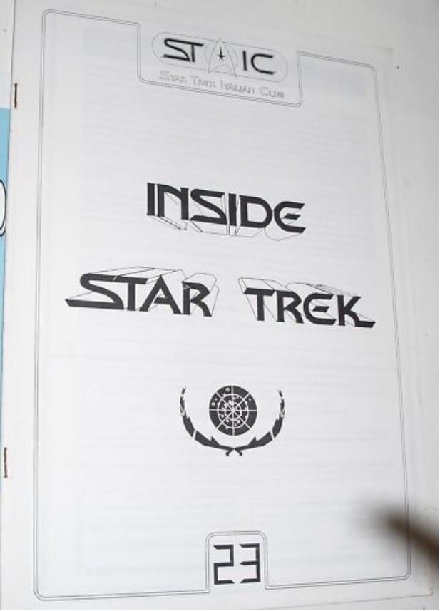 INSIDE STAR TREK magazine side cover Issue 23  