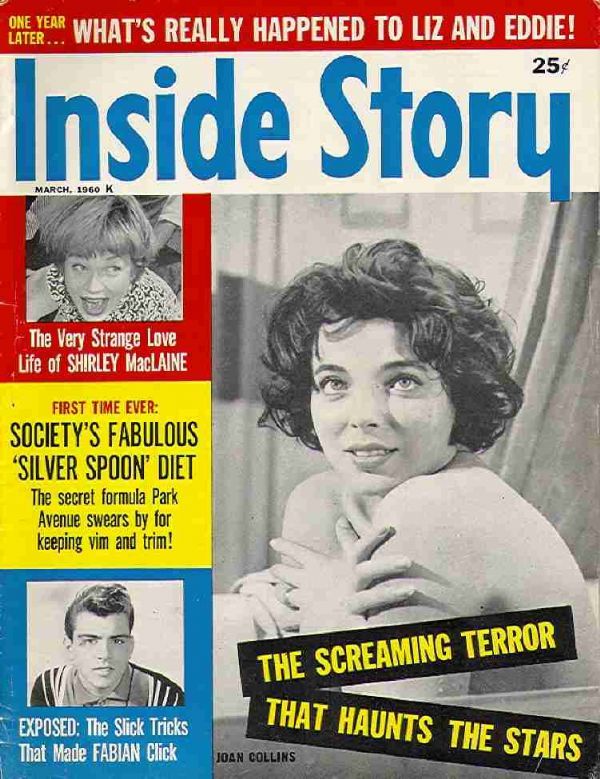 INSIDE STORY magazine side cover  March 1960