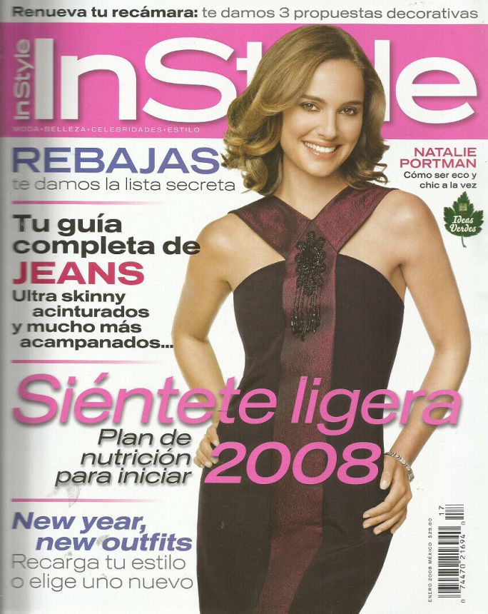 IN STYLE MEXICO magazine side cover  January 2006