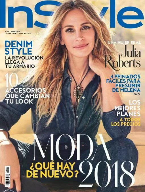 IN STYLE SPAIN magazine side cover  January 2018