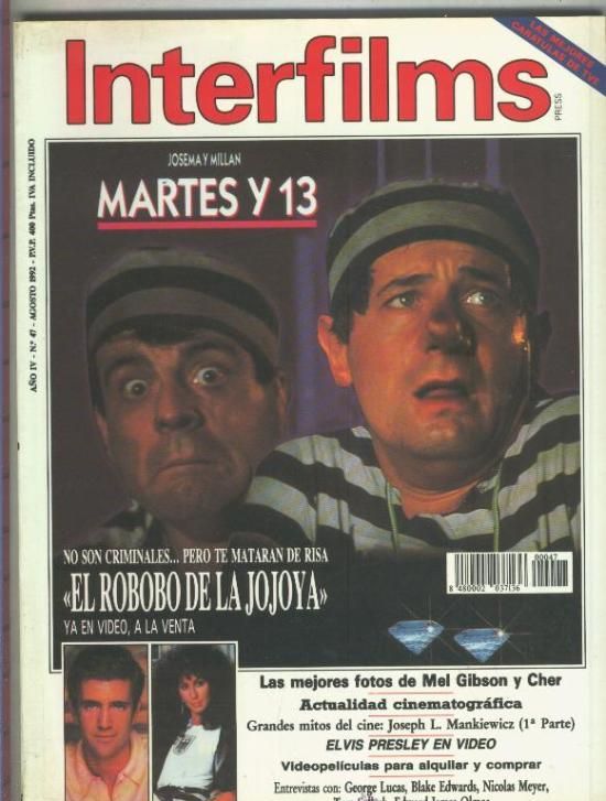 INTERFILMS magazine side cover Issue 47 August 1992