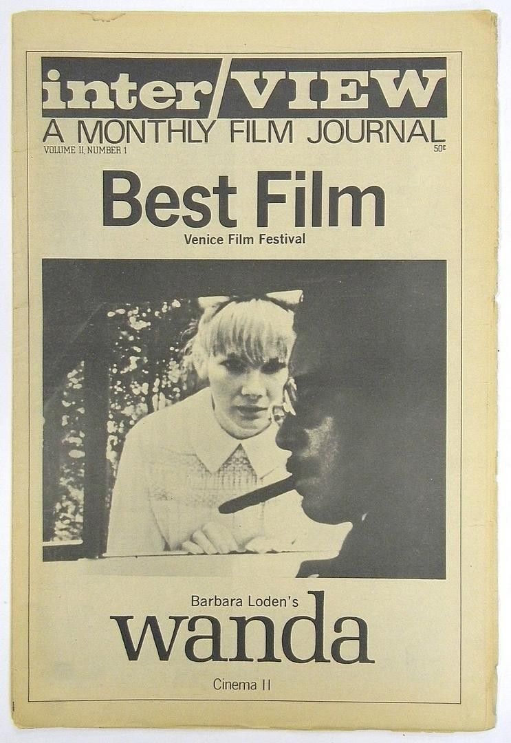 INTERVIEW magazine cover Issue 13  Vol 2 # 1 September 1970