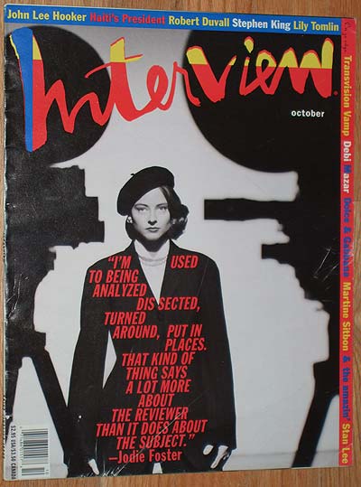 INTERVIEW magazine cover October 1991