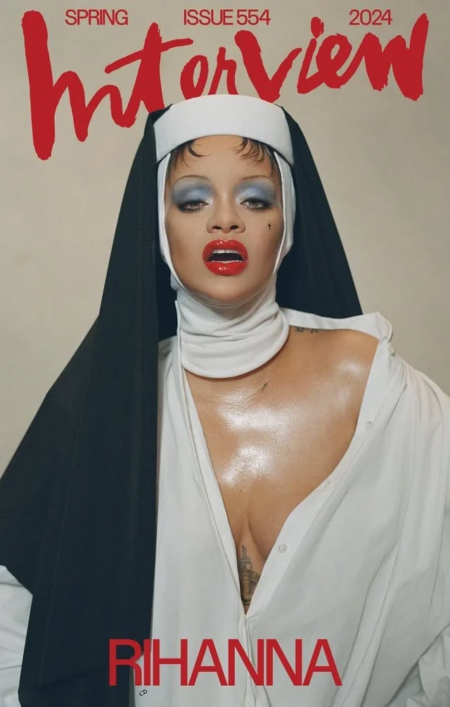 INTERVIEW magazine side cover Issue 554 Spring 2024