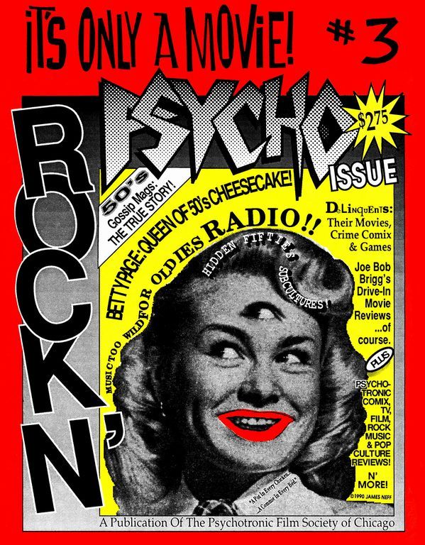 ITS ONLY A MOVIE magazine cover Issue 3  1990