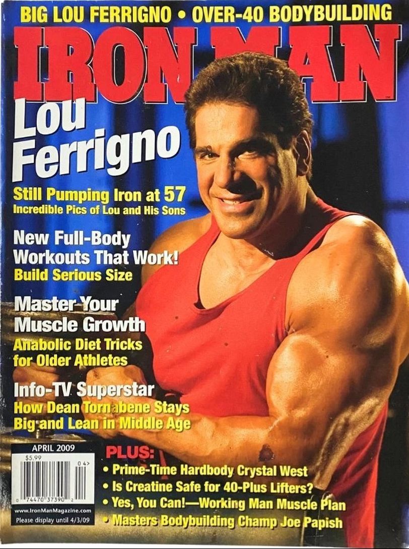 IRON MAN magazine side cover  April 2009
