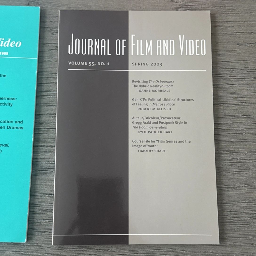JOURNAL OF FILM AND VIDEO magazine side cover Spring 2003
