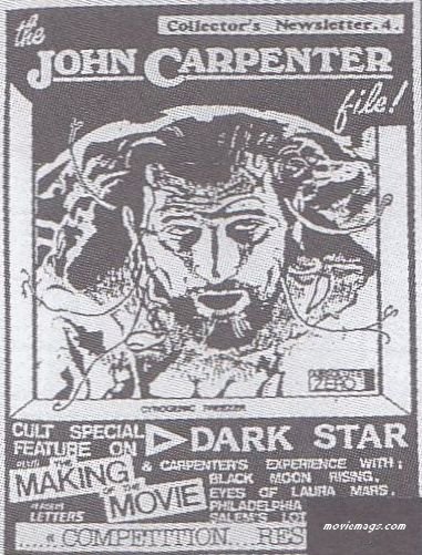 JOHN CARPENTER FILE magazine side cover Issue 4  1988