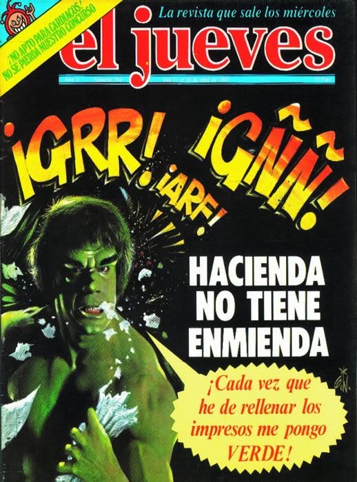 EL JUEVES magazine side cover Issue 204  April 1981