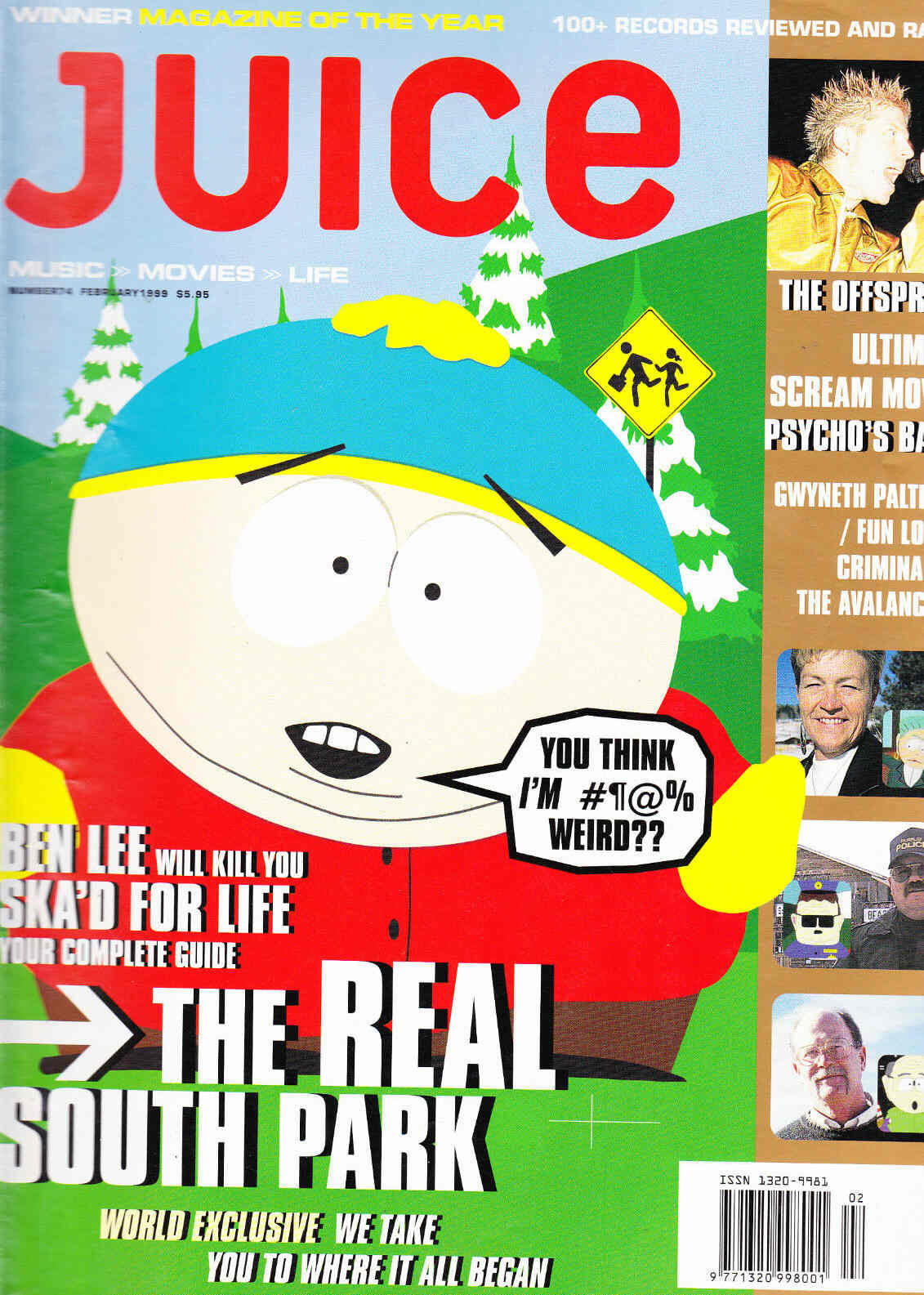 JUICE magazine cover Issue 74 February 1999