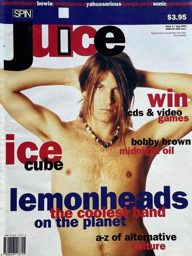 JUICE magazine side cover Issue 3  May 1993