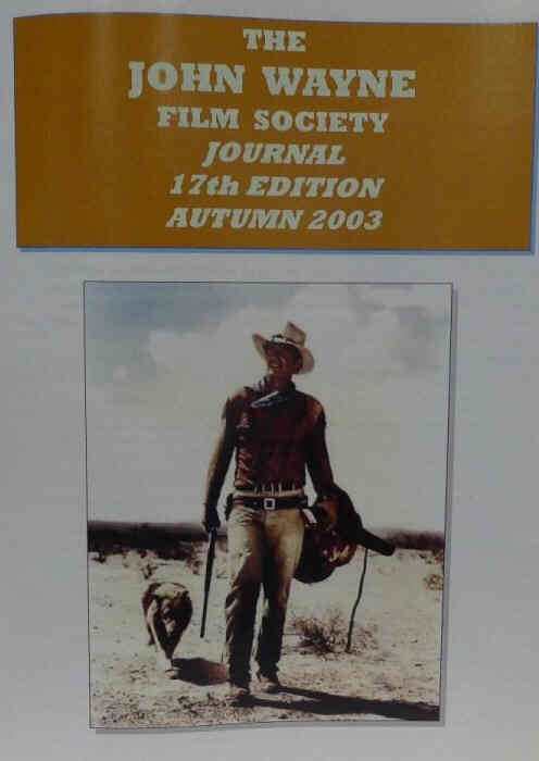 JOHN WAYNE FILM SOCIETY JOURNAL magazine cover Issue 17 Autumn 2003