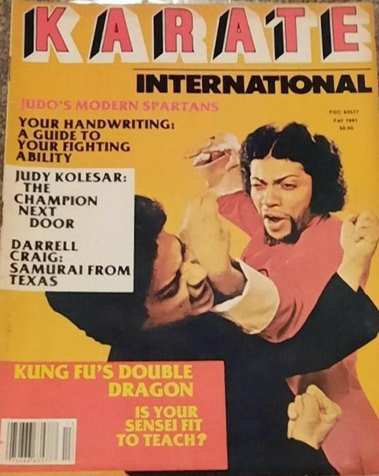 KARATE INTERNATIONAL magazine cover  Vol 2 No  4 Fall 1981