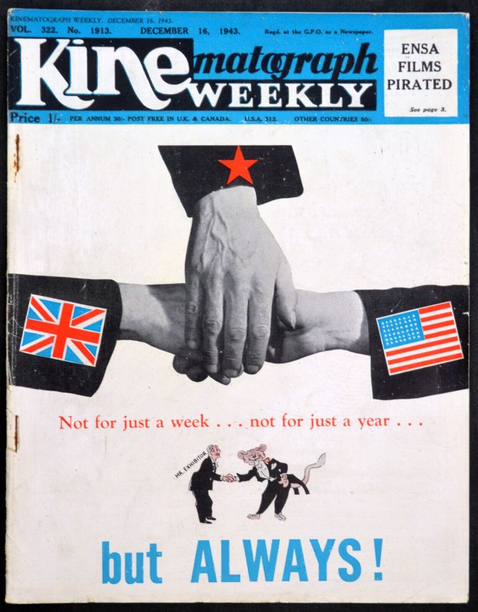 KINE WEEKLY magazine cover 16 December 1943