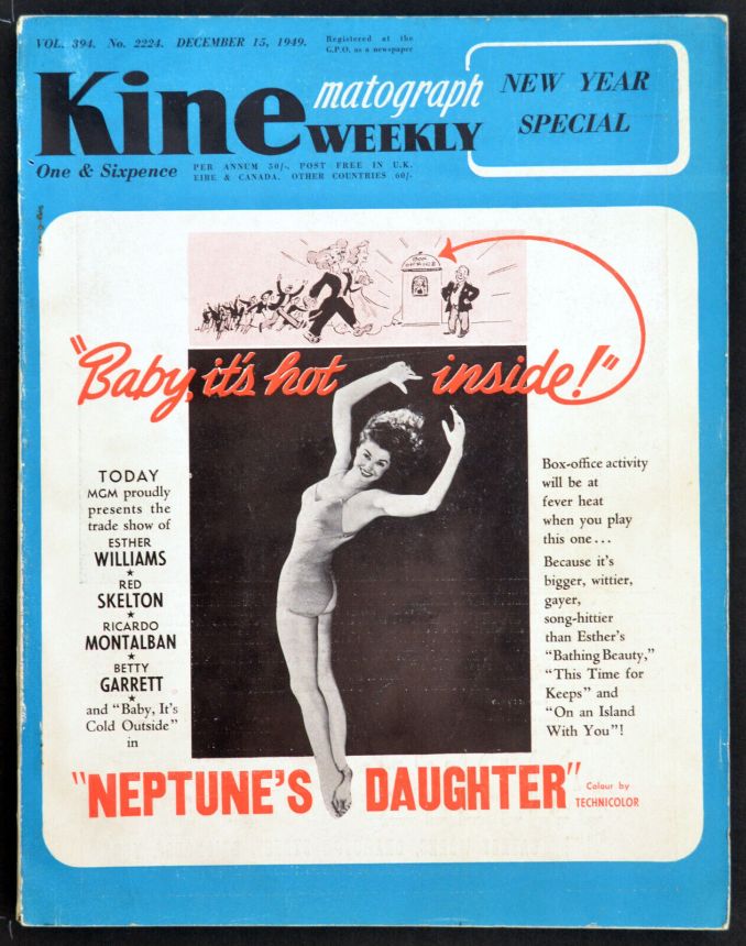 KINE WEEKLY magazine cover 15 December 1949