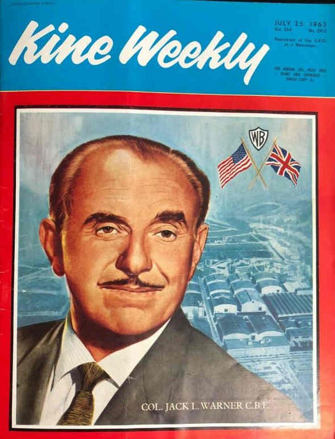 KINE WEEKLY magazine cover 25 July 1963