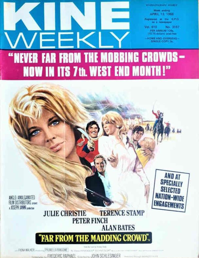 KINE WEEKLY magazine cover 13 April 1968