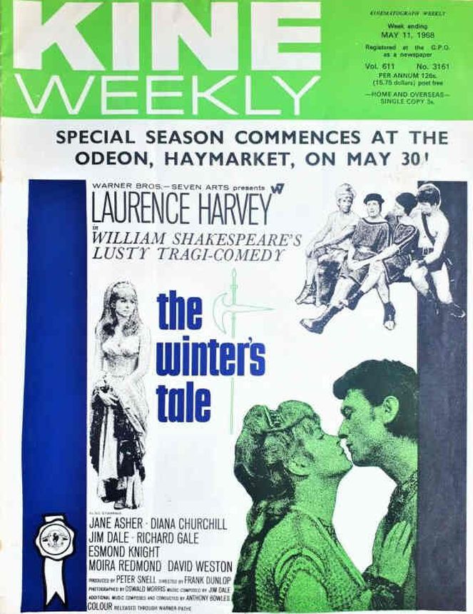KINE WEEKLY magazine cover 11 May 1968